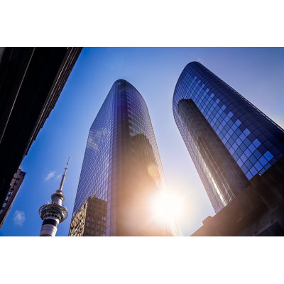 Business Buildings in Auckland 1 Piece Wrapped Canvas Wall Art