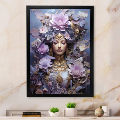 «Hindouisme Lakshmis Lustrous Lavender God», reproduction sur toile encadrée