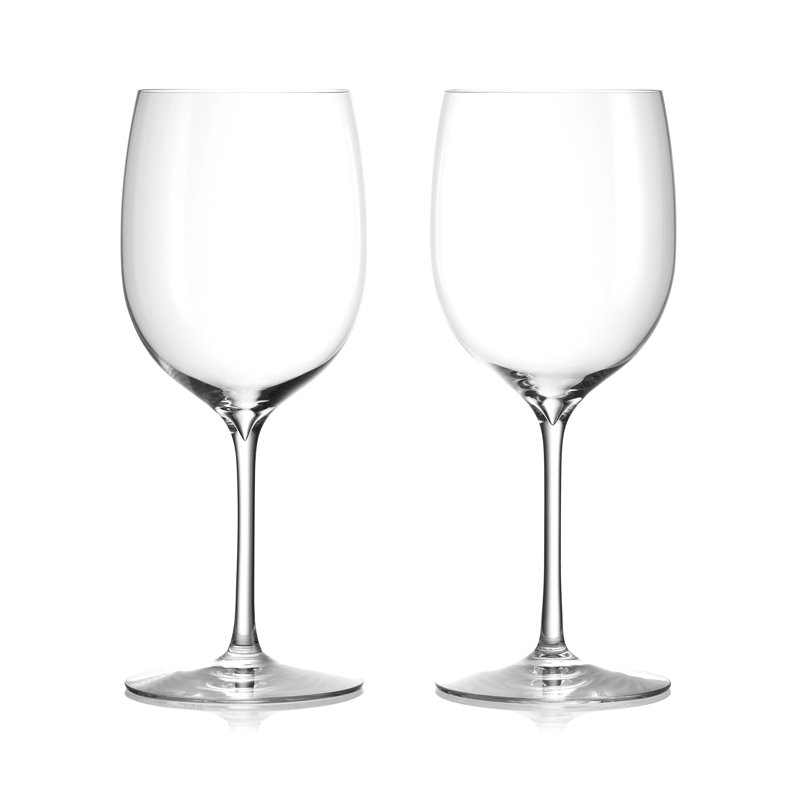Elegance Hand-Made Crystal Wine Glass Set, 21.9 oz, Clear