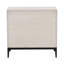 Silvia 2-Drawer Rubberwood Nightstand, Light Gray