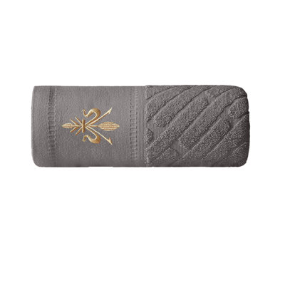 Serviette de toilette épaisse et douce pour la salle de bain, serviette en fibre de polyester pour laver le visage et le cadeau à la maison, gris foncé 29,1 x 13,7 po