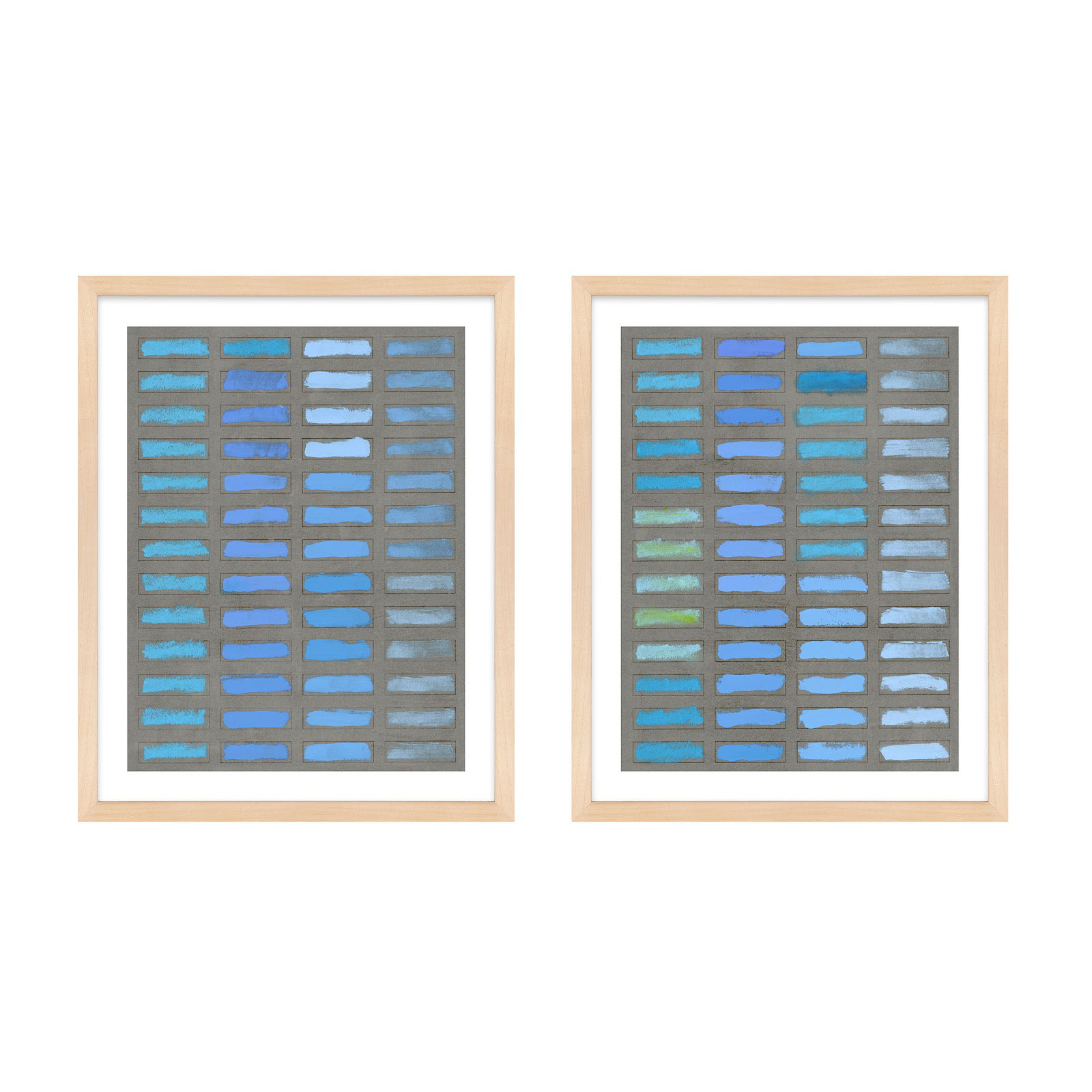 The Blues by Jacques Pilon, 20" H x 16" W x 1.25" D, Maple Framed