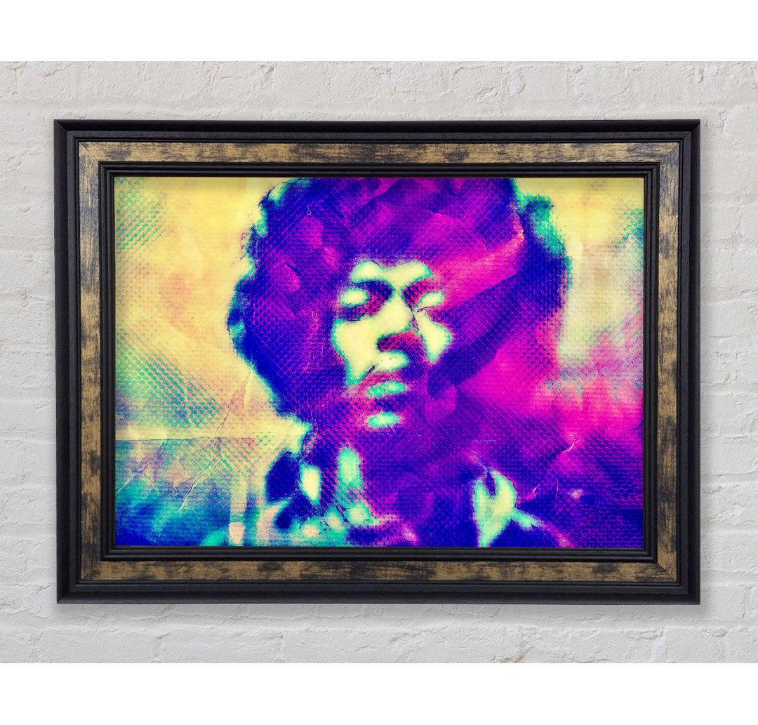 Jimi Hendrix Blur - Bilderrahmen Kunstdrucke