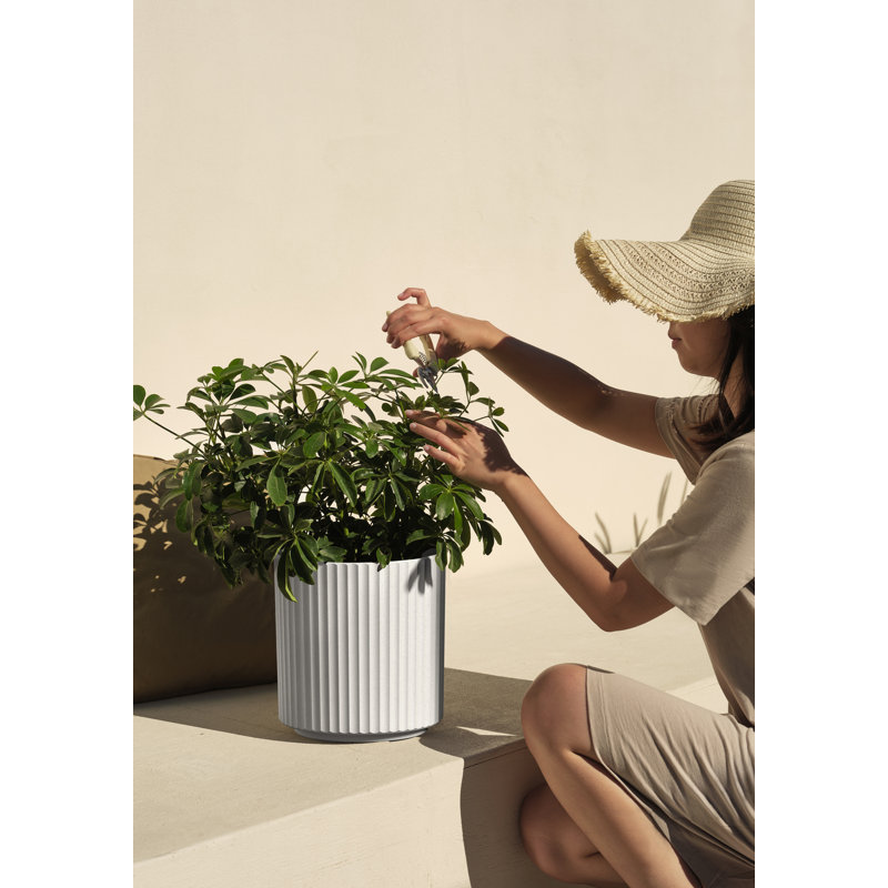Pot à fleurs rond Demi Series, 2, Blanc, H 11,5 po x l 10,5 po x P 10,5 po