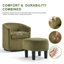 Fauteuil d'appoint contemporain pivotant de 24,4 po avec repose-pieds-492294712
