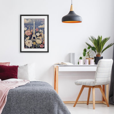 «Spring Blooms In Paris», reproduction sous verre encadrée, design par Annabelle Hall