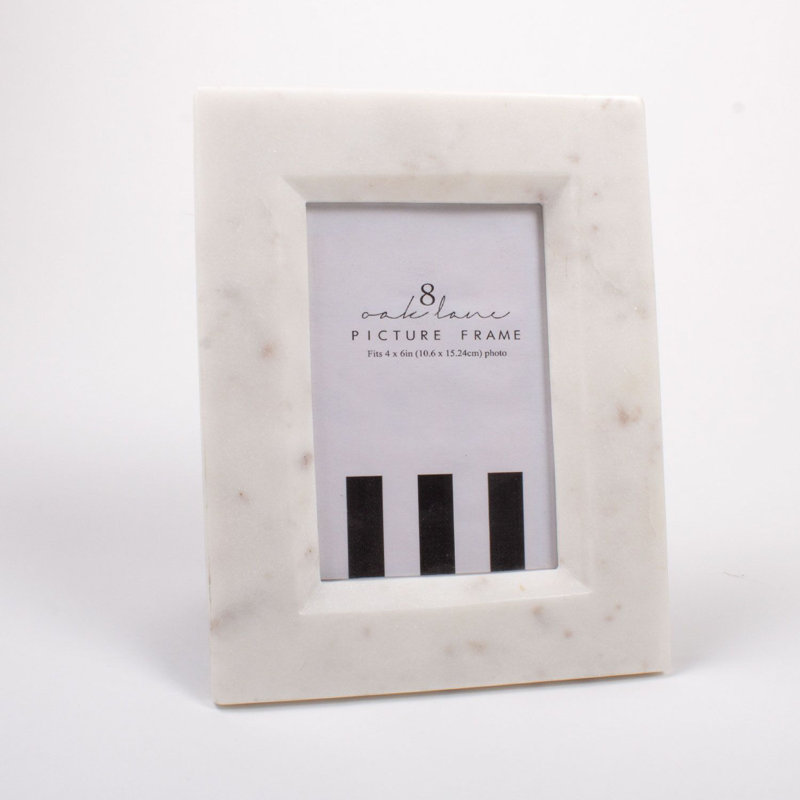 Buckingham White Genuine Marble Matte Picture Frame