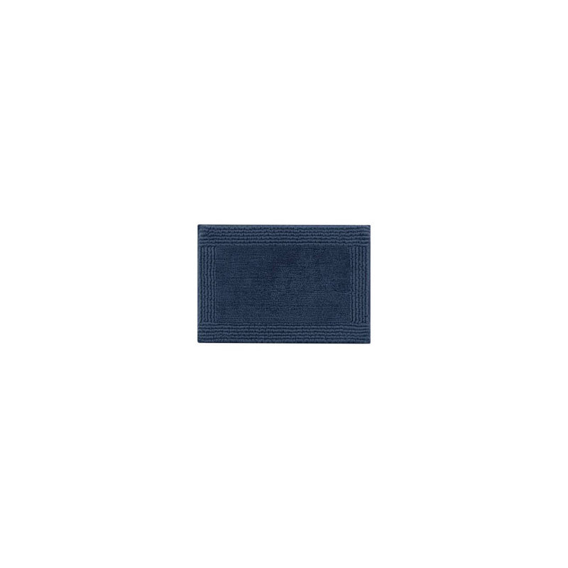 1 tapis de salle de bain réversible 100% coton 3000 g / m² touffeté 3 x 24 po PCS, Marine, L 36 po x l 24 po
