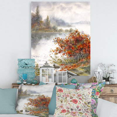 " View Of The Lake In Autumn " Painting Print