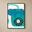 «Retro Téléphone Blue» par Jen Bucheli - Impression sur toile