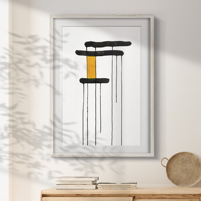 Golden Waterfall I -Framed Print