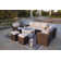 Small Firepit With 1403B Wicker 8 - Person Patio Conversation Sets with Cushions