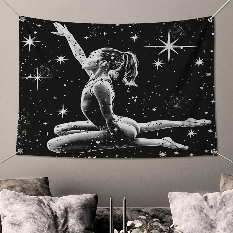 Tapisserie murale Ballet - Décoration murale danse, H 51 po x l 60 po avec 4 œillets