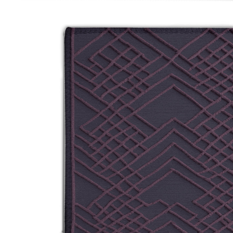 Tapis mauve intérieur et extérieur Trellis, Rectangulaire 2 pi x 3 pi