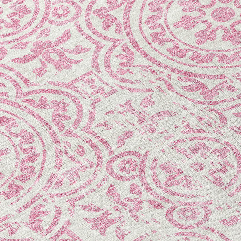 Tapis intérieur / extérieur en polyester tissé à la machine Lamanna, Rectangle 1 pi 8 po x 2 pi 6 po