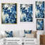 Wild Berries Blue Vintage Botanical - reproduction d'art sur toile-483436930-483436941