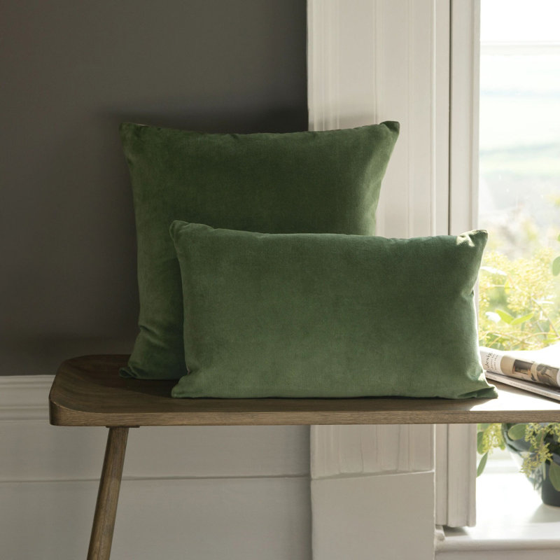 Jaipur Square Pillow Cover & Insert, Olive, Square 18"
