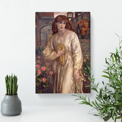 Salutation Of Beatrice by Dante Gabriel Rossetti - Wrapped Canvas Painting