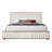 Kaleea Upholstered Queen Bed in Beige and Walnut