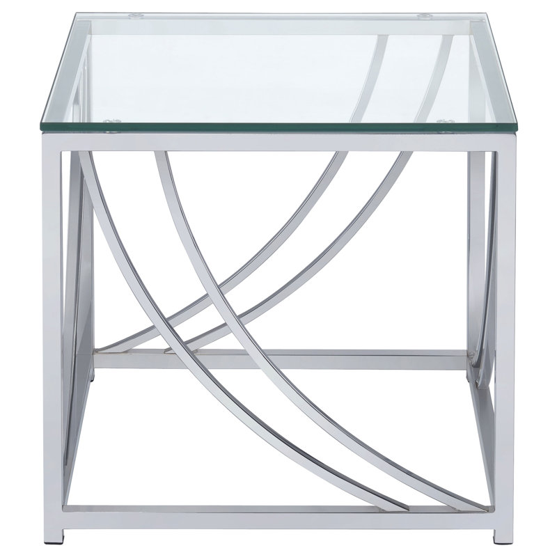 Merkle Glass Top Square End Table Accents