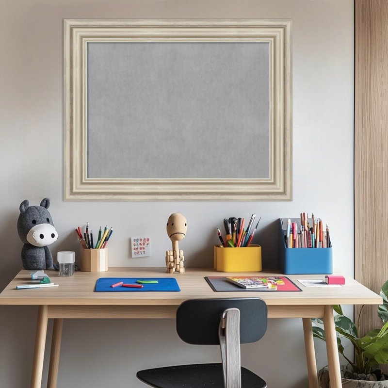 Sierra Silver Framed Magnetic Board - Magnet Board, Organization Board, 24" H x 30" W
