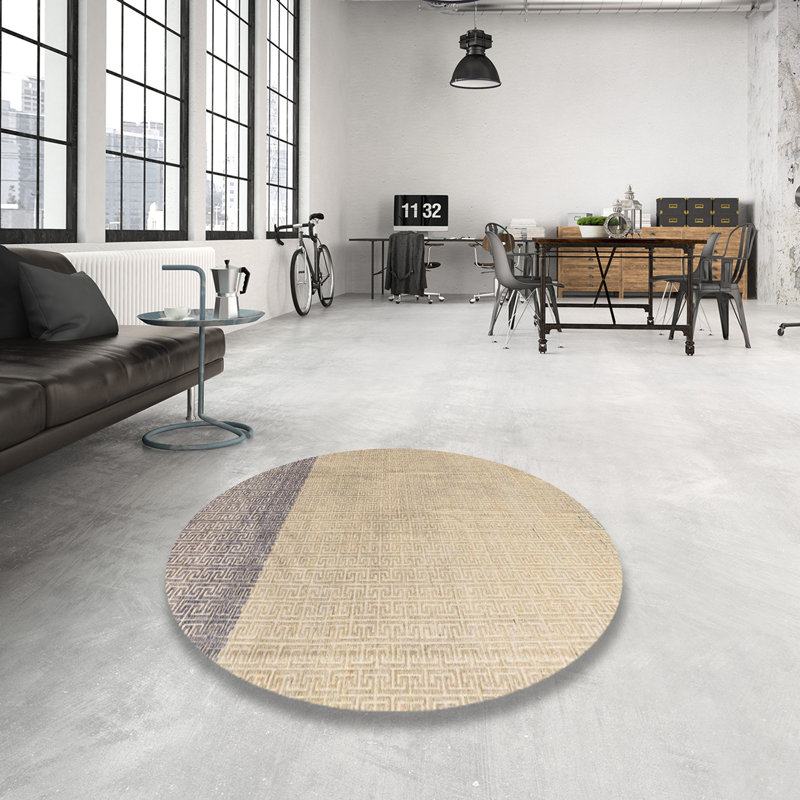 Tapis abstrait moderne 4547, Rond 5 pi