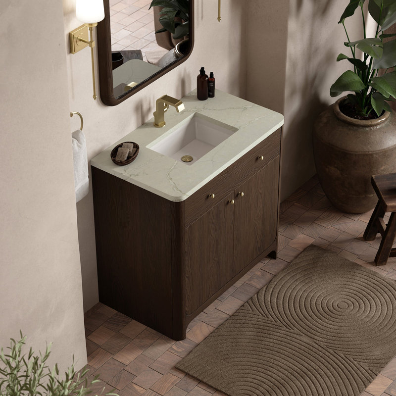 Gracyn 36 in. Single Vanity, Sable, Victorian Silver