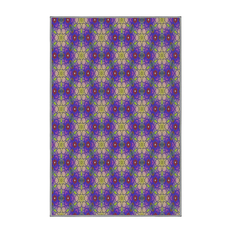 Mauve Tapis décoratif, Rectangle 8 pi x 10 pi