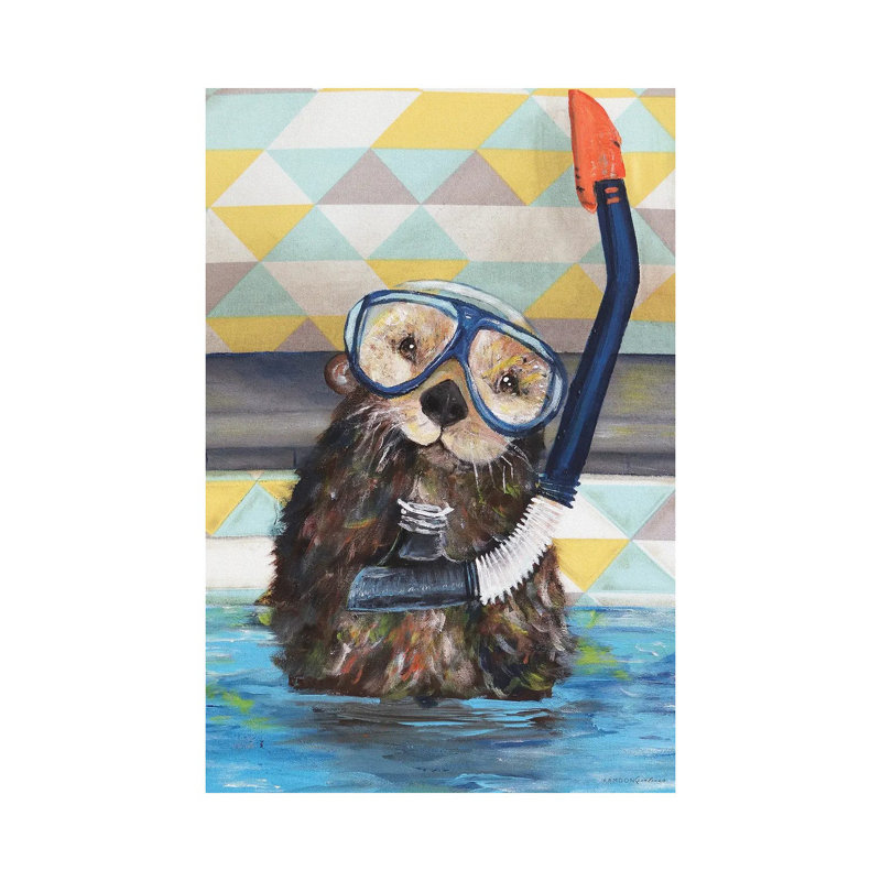 Scuba Training by Kamdon Kreations - Wrapped Canvas Painting, 30.48 cm H x 45.72 cm W