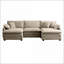 Canapé modulaire en U à 3 places avec 2 repose-pieds Repose-pieds convertible pour salon, cinéma maison | Chameau | Velours côtelé