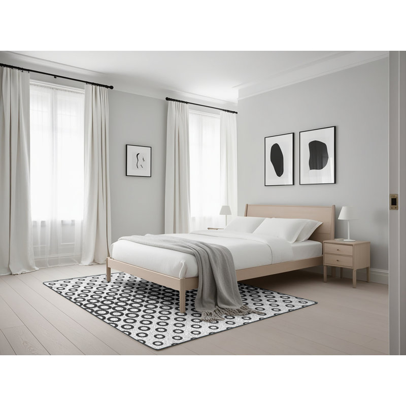 Tapis gris Power Loom, Rectangle 5 pi x 7 pi