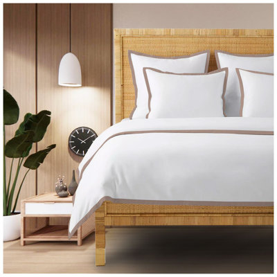 400TC Cotton Sateen Edge Border Frame Duvet Cover Set