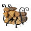 Handcrafted Sleigh Fireplace Log Rack Black