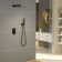 10" Pressure Balanced Rain Shower System with Push Button Diverter, Rough-in Valve and Handheld Spray