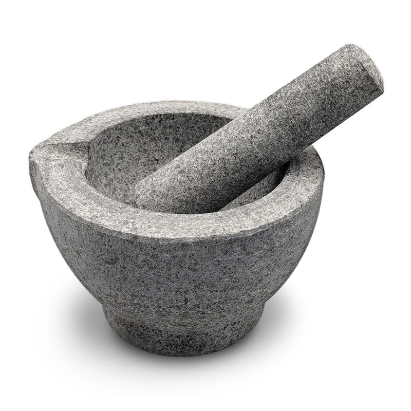 Granite Pestle & Mortar With Spout Set