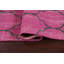 Tapis unique en laine noué à la main de 5 pi 7 po x 8 pi 8 po mauve / rose / gris anthracite