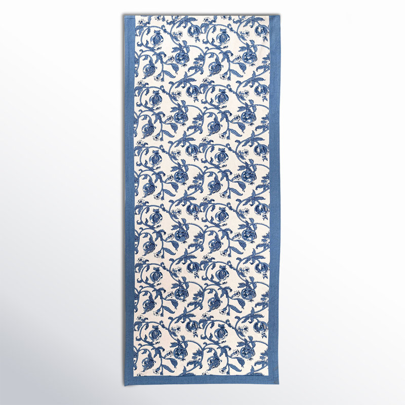 Brona Remove Table Runner, Blue, 72" L x 16" W
