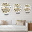 Noires noires et beiges - horloge murale moderne-60187427