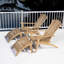 Teak Double Adirondack Set