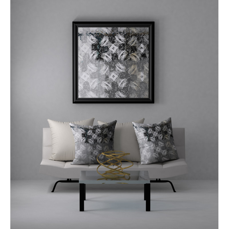 Abstract Reversible Throw Pillow, 24" x 24"