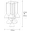 Mullein 9 - Light Black Cluster Pendant-124228564