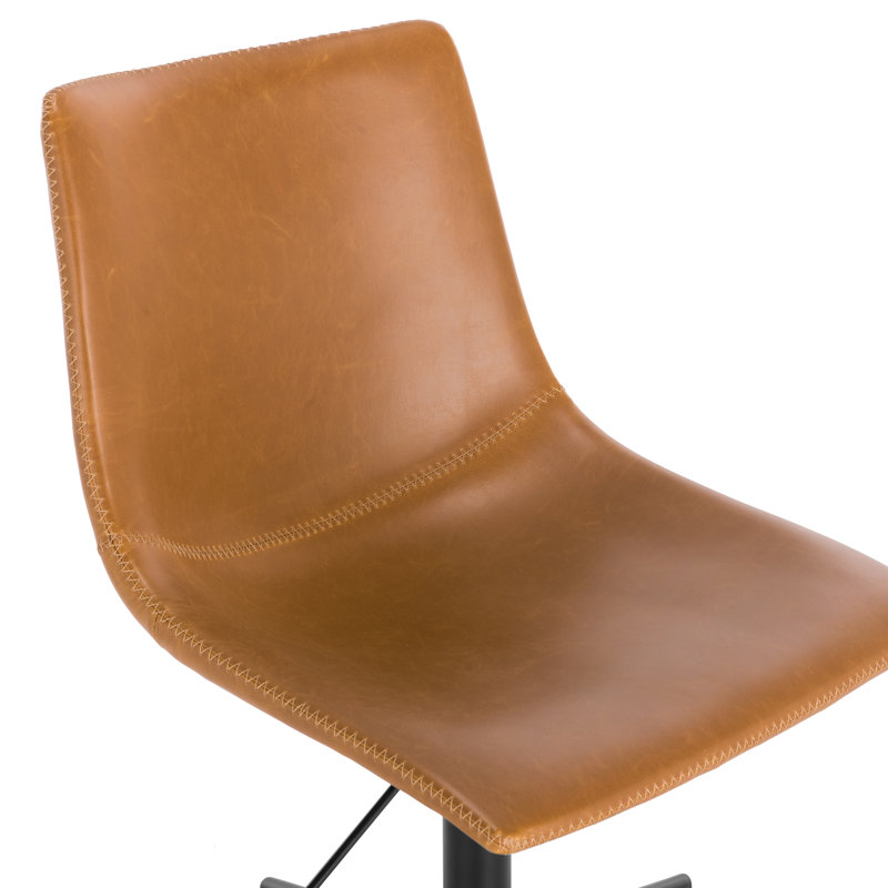 Chaise de travail en cuir Bela Bela, Cuir véritable brun clair