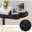 Petite table de bout avec table d'appoint, plateau de table basse en bois en forme de C pour manger des tables de canapé pour les petits espaces, le salon, la chambre à coucher, le canapé et les petits espaces (paquet de 2 noir)