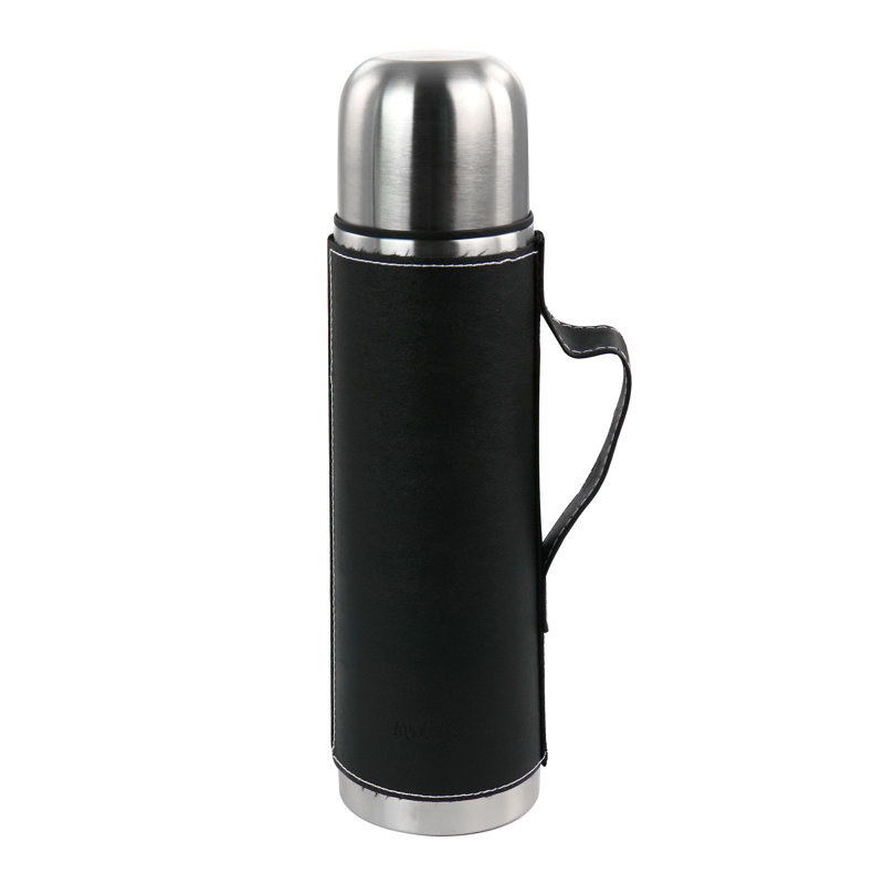 Bouteille d'eau en acier inoxydable à double paroi 15,5 oz, Noir