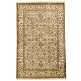 Hand Knotted Wool Area Rug in Beige