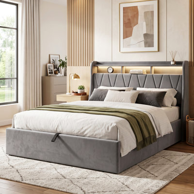 Smart Velvet Ottoman Beds Upholstered Ottoman Bed