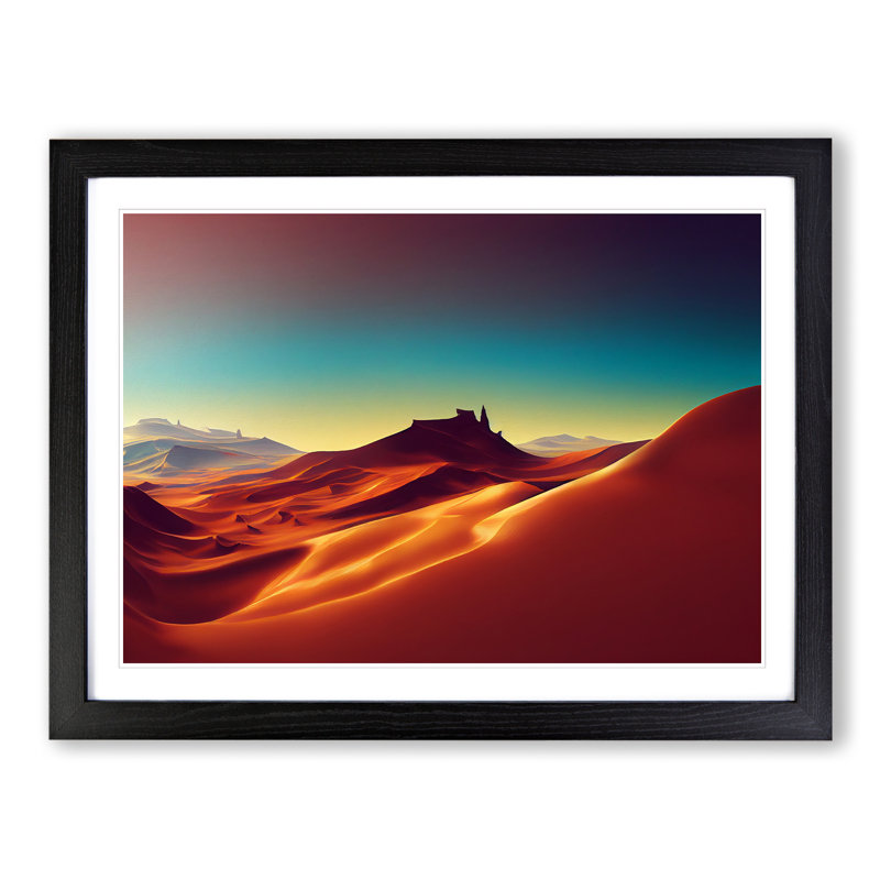 Charming Desert - Framed Print, Black Framed, 34cm H x 46cm W x 2cm D