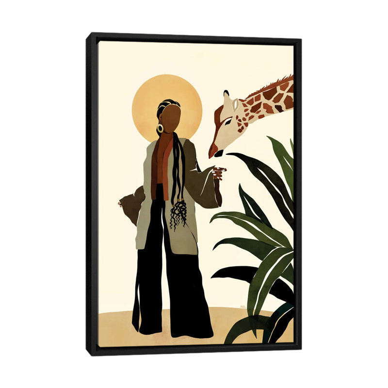 Ari par Brie Nicole-impression d’art graphique, Pas de tapis, H 48 po x l 32 po x P 1,5 po, Toile avec cadre noir
