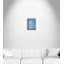 «Boat 1 Blueprint - Blue - Floater Frame», impression sur toile-46818247-46818248