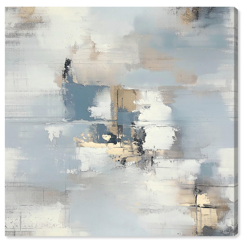 «Morning Mist Over the Water» par Art Remedy, H 12 po x l 12 po, Toile tendue, Toile tendue